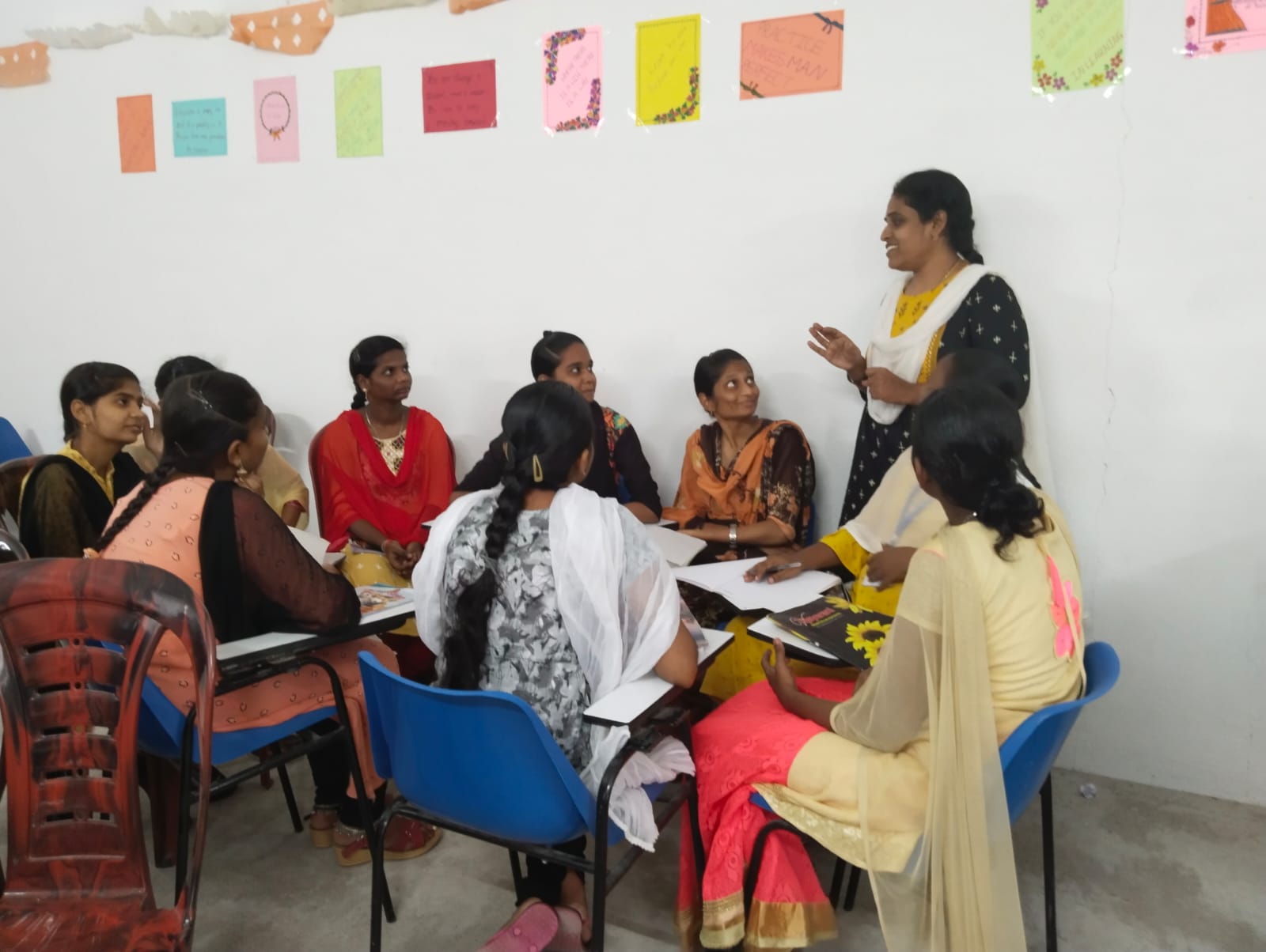 Students participating in a free vocational training session